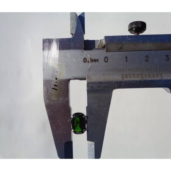 Chrome Diopside 925 Sterling Silver Ring Natural Green Chrome Diopside Ring Sz 7 - Picture 8 of 10